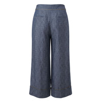 Blue Viscose Women Pants