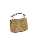 Beige Calf Leather Bos Taurus Shoulder Bag