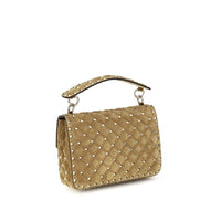 Beige Calf Leather Bos Taurus Shoulder Bag