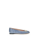 Blue Calf Leather Bos Taurus Ballet Flats