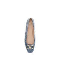 Blue Calf Leather Bos Taurus Ballet Flats