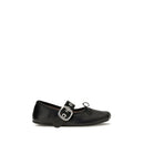 Black Calf Leather Bos Taurus Ballet Flats