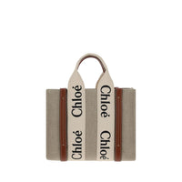 Brown Linen Handbag
