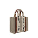 Brown Linen Handbag