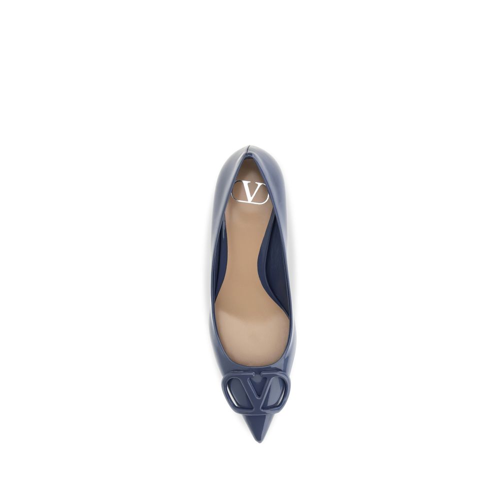 Blue Calf Leather Bos Taurus High Heel Pumps
