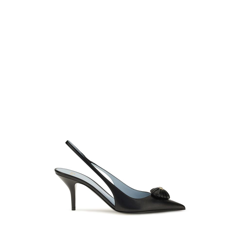 Black Calf Leather Bos Taurus High Heel Pumps