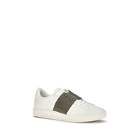 White Calf Leather Bos Taurus Low Top Sneakers