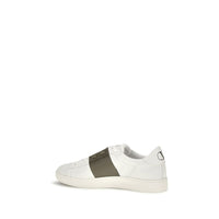 White Calf Leather Bos Taurus Low Top Sneakers