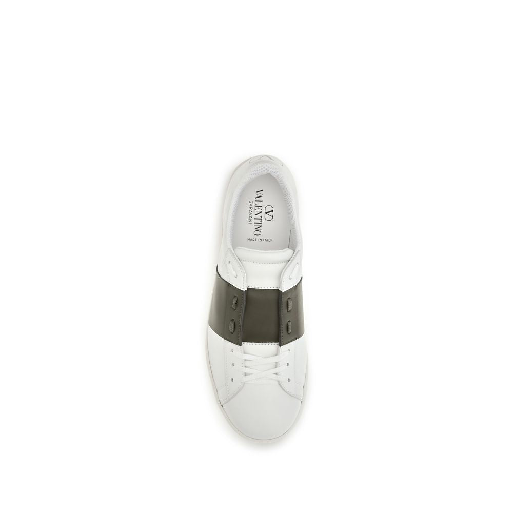 White Calf Leather Bos Taurus Low Top Sneakers