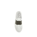 White Calf Leather Bos Taurus Low Top Sneakers