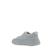 White Calf Leather Bos Taurus Platform Sneakers