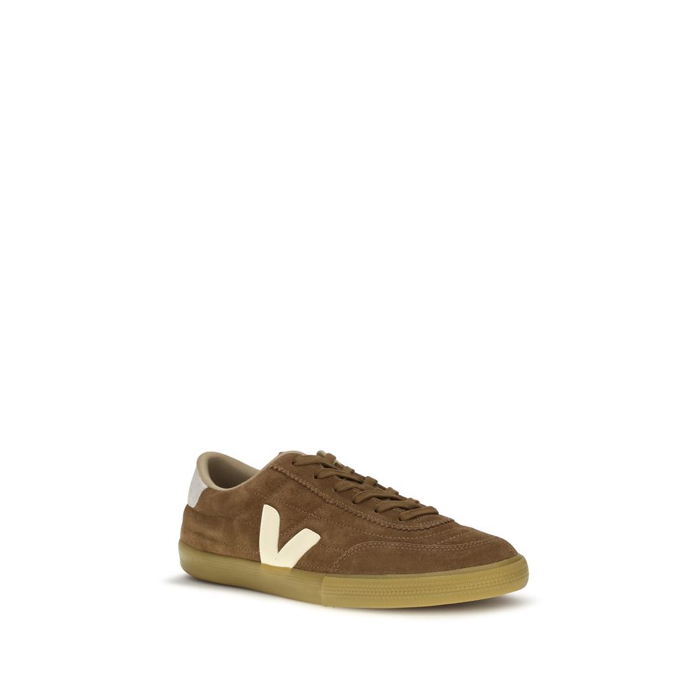 Brown Recycled Polyester Low Top Sneakers