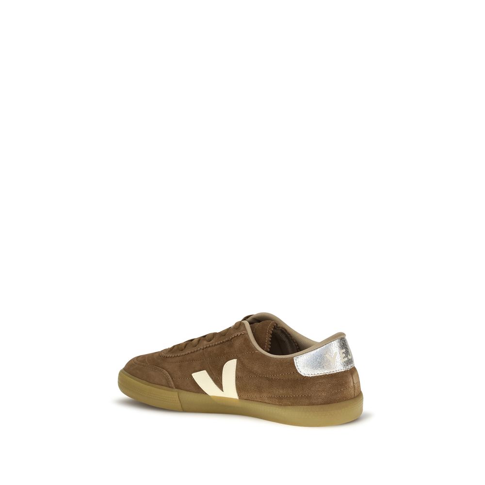 Brown Recycled Polyester Low Top Sneakers