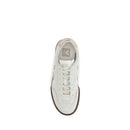 White Calf Leather Bos Taurus Low Top Sneakers