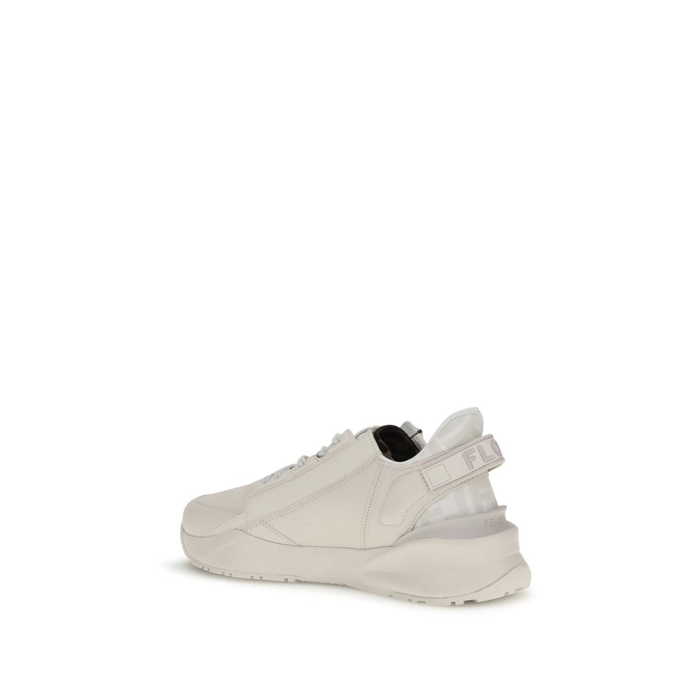 White Calf Leather Bos Taurus Athletic Sneakers