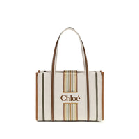 Beige Cotton Shoulder Bag