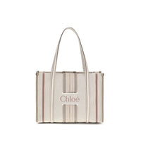 Beige Cotton Shoulder Bag