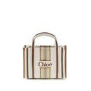 Beige Cotton Shoulder Bag