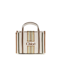 Beige Cotton Shoulder Bag