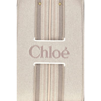 Beige Cotton Shoulder Bag
