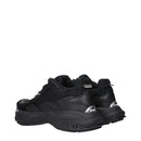 Black Fabric Chunky Sneakers