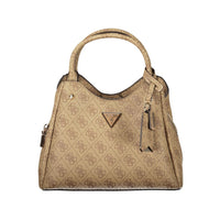 Beige Polyurethane Women's Bag