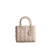 Beige Lamb Leather Handbag