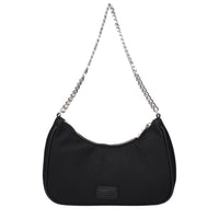 Black Fabric Shoulder Bag