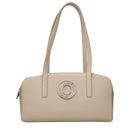 Beige Leather Shoulder Bag