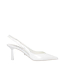 White Leather High Heel Pumps