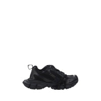 Black Polyurethane Chunky Sneakers