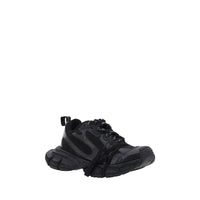 Black Polyurethane Chunky Sneakers