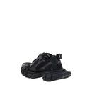 Black Polyurethane Chunky Sneakers