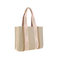 Brown Linen Shoulder Bag