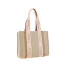 Brown Linen Shoulder Bag