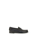 Black Calf Leather Bos Taurus Slip-On Loafers