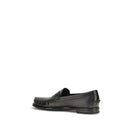Black Calf Leather Bos Taurus Slip-On Loafers