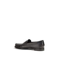 Black Calf Leather Bos Taurus Slip-On Loafers