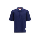 Blue Cotton Polo Shirt