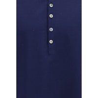 Blue Cotton Polo Shirt