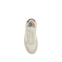 Beige Calf Leather Bos Taurus Low Top Sneakers