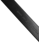 Black Calf Leather Classic Silver Buckle Belt