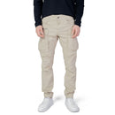Beige Cotton Cargo Pants