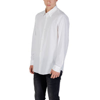 Cream Elastane Dress Shirt