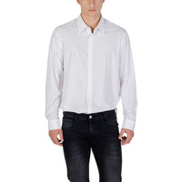 Cream Elastane Dress Shirt