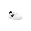 Black And White Leather Low Top Sneakers