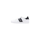 Black And White Leather Low Top Sneakers