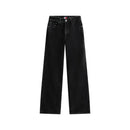 Black Recycled Cotton Bootcut Jeans