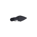 Black Synthetic Platform Pumps