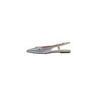 Gray Polyester Platform Pumps